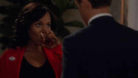 Kerry Washington Drinking Wine GIF