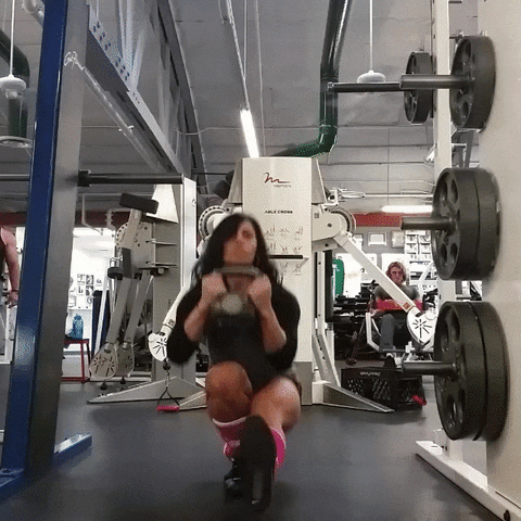 Kettlebell Exercise Pistol Squats GIF
