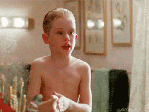 Kevin Mccallister Shocked Face Slap GIF