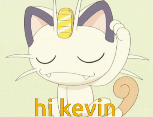 Hi Kevin Pokemon Meowth GIF