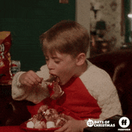 Kevin At Home And Eating Alone GIF