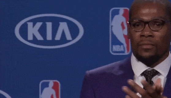 Kevin Durant Clapping Real Mvp GIF