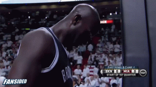 Kevin Garnett Slamming Head GIF