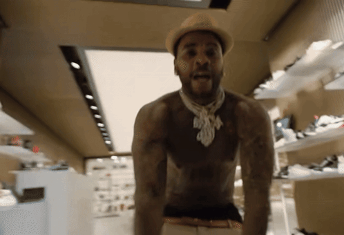 Kevin Gates Strong Chest Hitting GIF