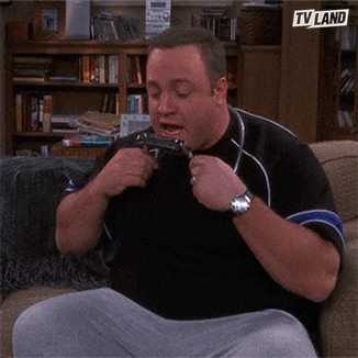 Kevin James Blowing GIF