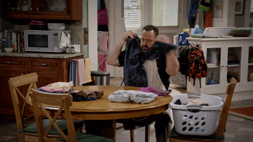 Kevin James Folded Clothes Neat Organized GIF