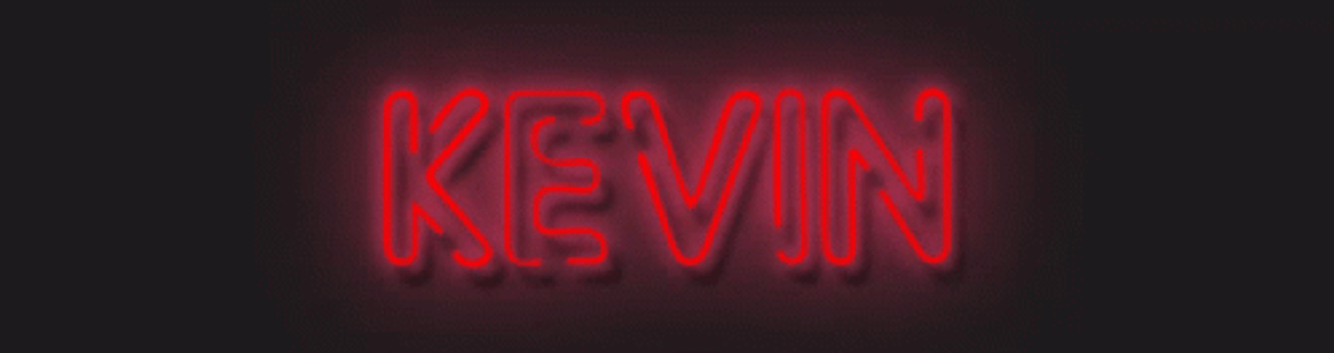 Kevin Red Retro Neon Sign Flicker GIF