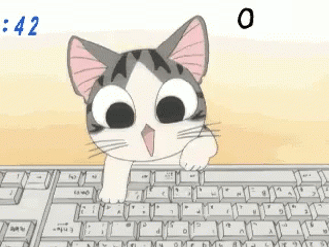 Keyboard Cat OMG LOL GIF