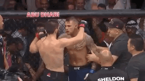 Khabib After Fight Hug GIF
