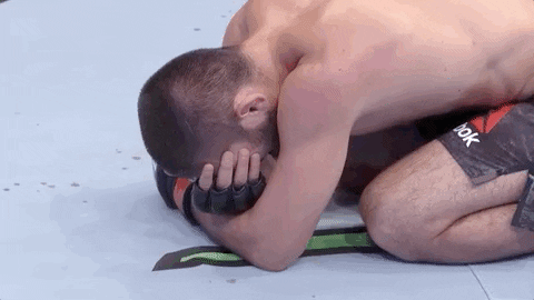 Khabib Crying On The Floor GIF