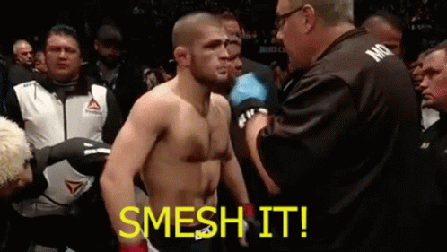 Khabib Getting Ready Smash It GIF
