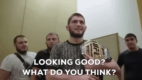Khabib Looking Good With The Belt GIF