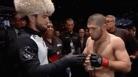 Khabib Opening Eyes GIF