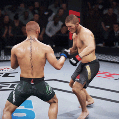 Khabib Playstation Uppercut Attack GIF
