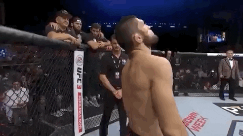 Khabib Spraying Water Out Of His Mouth GIF