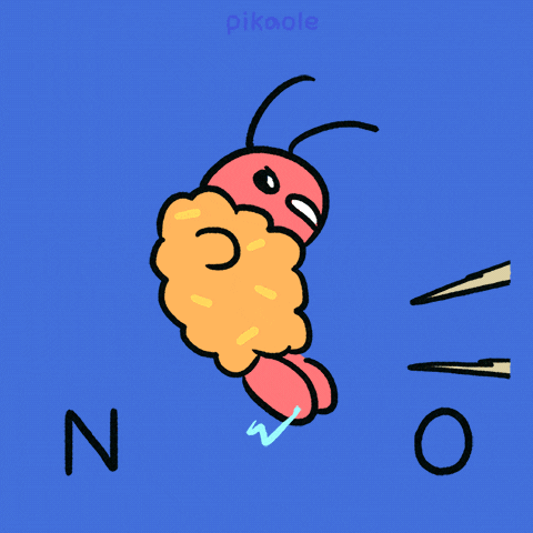Kick Fighting Shrimp Saying No GIF
