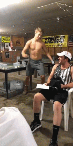 Kick In The Nuts Chair Prank GIF