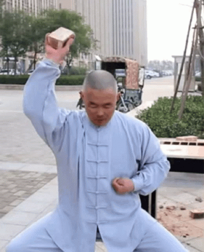 Kick In The Nuts Kung Fu Grandpa GIF