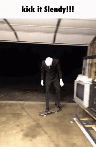 Kick It Slenderman GIF