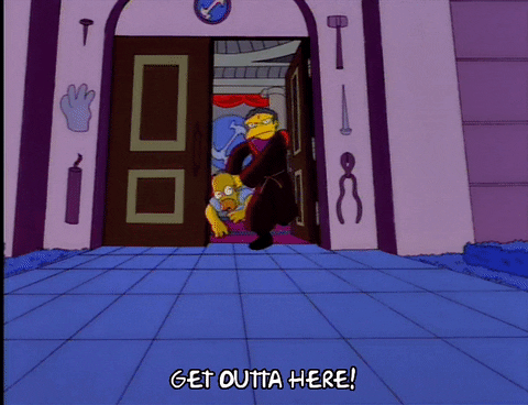 Kick Rocks Homer Simpson Thrown Out GIF