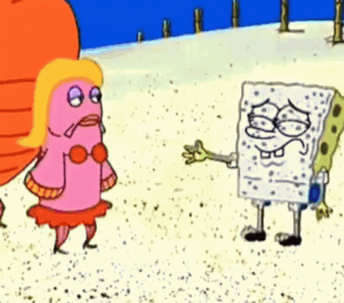 Kick Rocks Spongebob Covered In Sand GIF