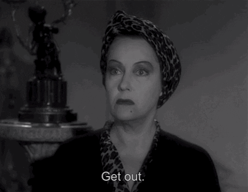 Kick Rocks Vintage Gloria Swanson Get Out GIF