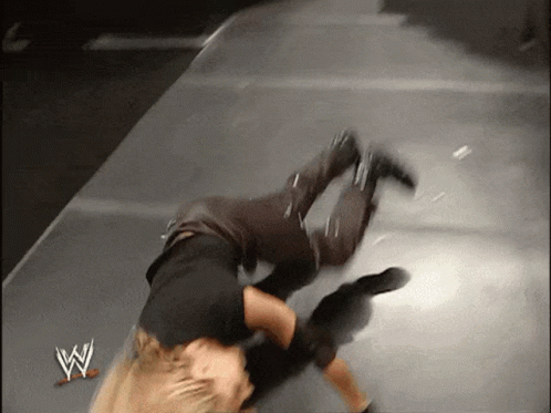 Kicking And Screaming Blonde Wrestler Girl GIF