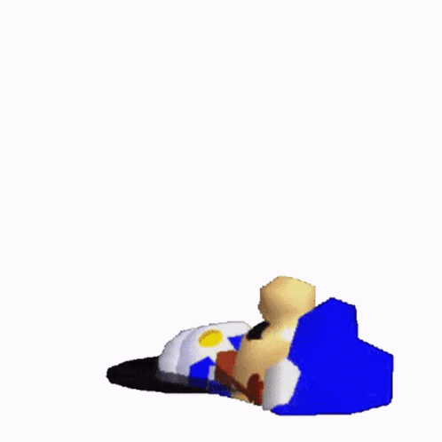Kicking And Screaming Blue Mario GIF