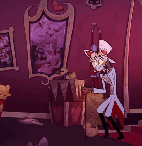 Kicking Lucifer Hazbin Hotel GIF