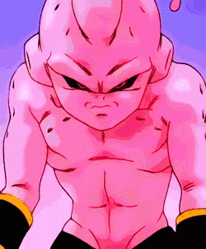 Kid Buu Blank Face Attack GIF