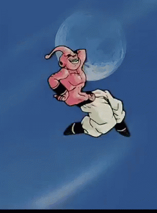 Kid Buu Dancing In The Sky GIF