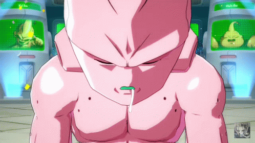 Kid Buu Igniting Power GIF