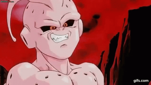 Kid Buu Laughing Shoulders Moving GIF