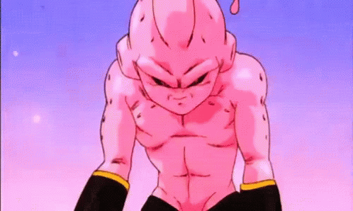 Kid Buu Power Attack GIF