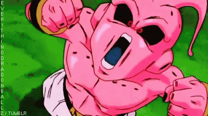 Kid Buu Pumping His Chest GIF