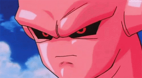 Kid Buu Scary Face GIF
