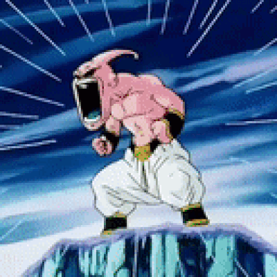 Kid Buu Screaming GIF