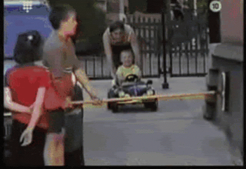 Kid Car Crash The Table GIF