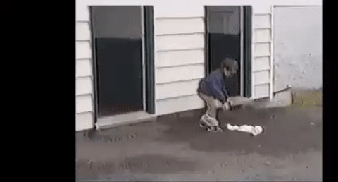 Kid Chase My Precious Toilet Paper GIF