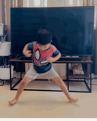 Kid Copying The Dance Moves Of Speakerman GIF