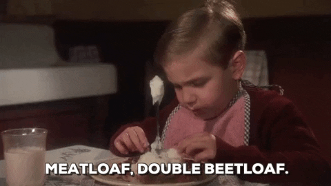 Kid Eating Meatloaf Double Beetloaf GIF