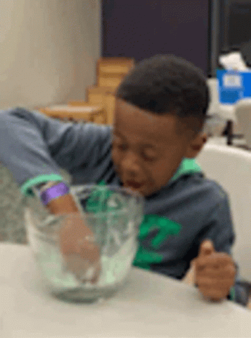 Kid Exciting Reaction Of Slime GIF
