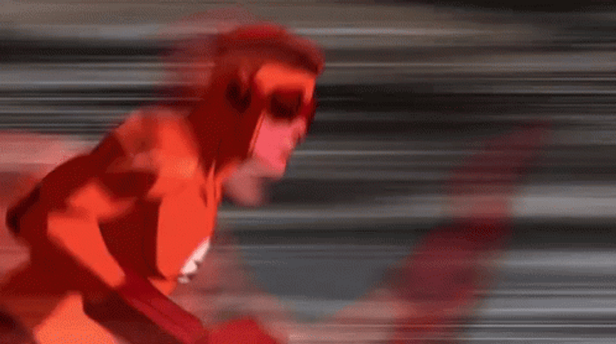 Kid Flash Running Chase Justice League GIF