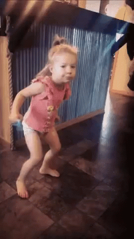 Kid In Ponytail Dancing Get Low GIF
