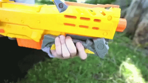 Kid Loading Toy Gun GIF