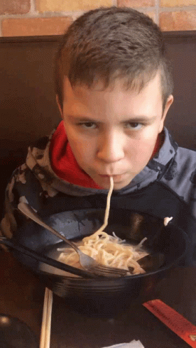 Kid Loved The Noodle GIF