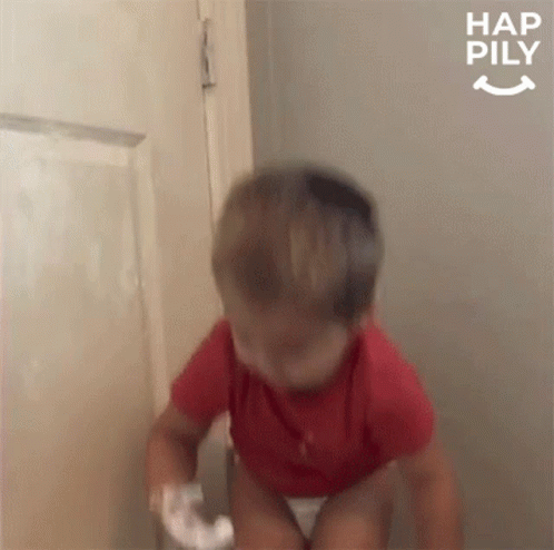 Kid Painting The Door GIF