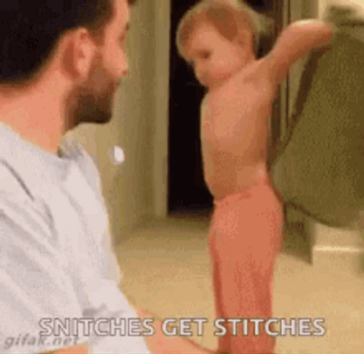 Kid Pillow Hit Snitches Get Stitches GIF