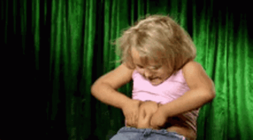 Kid Pinching Tummy GIF