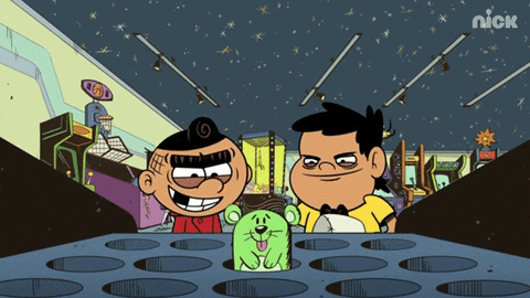 Kid Playing Whack A Mole Animation GIF